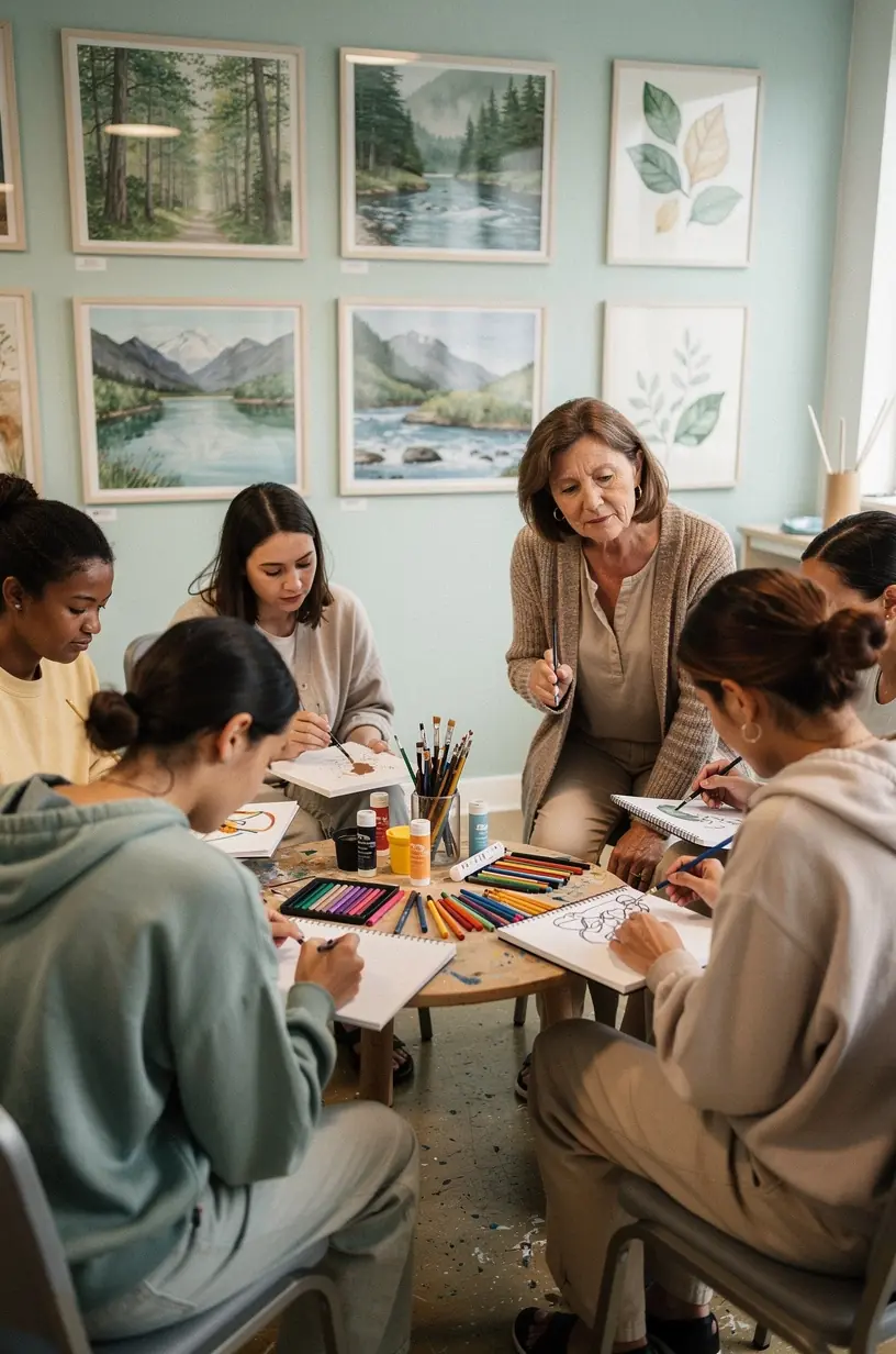 Hands-on learning experiences in interactive art spaces.